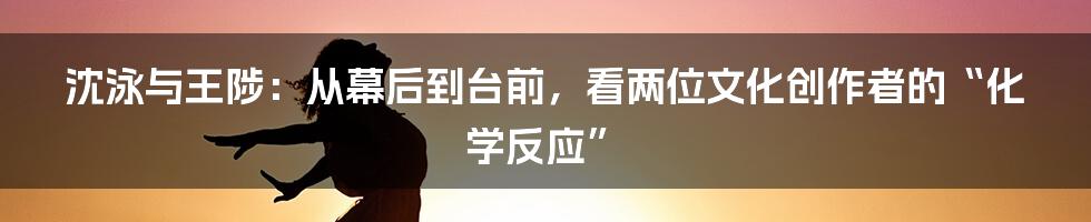 沈泳与王陟：从幕后到台前，看两位文化创作者的“化学反应”