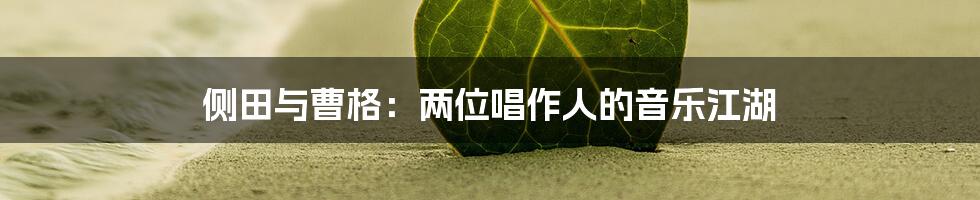 侧田与曹格:两位唱作人的音乐江湖