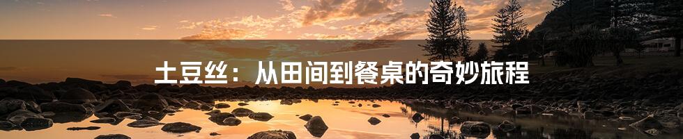 土豆丝：从田间到餐桌的奇妙旅程