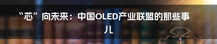 “芯”向未来:中国OLED产业联盟的那些事儿