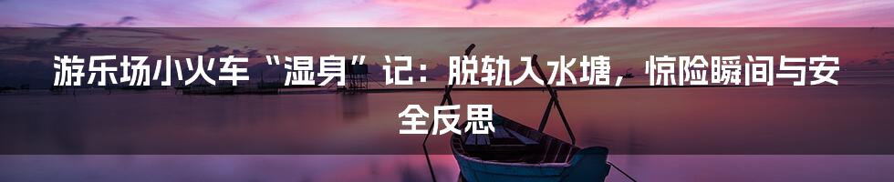 游乐场小火车“湿身”记：脱轨入水塘，惊险瞬间与安全反思