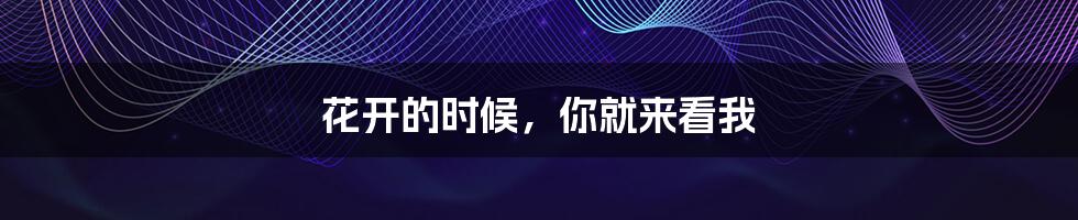 花开的时候，你就来看我