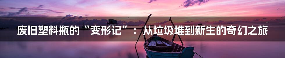 废旧塑料瓶的“变形记”:从垃圾堆到新生的奇幻之旅