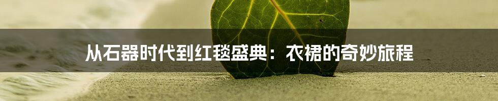 从石器时代到红毯盛典：衣裙的奇妙旅程