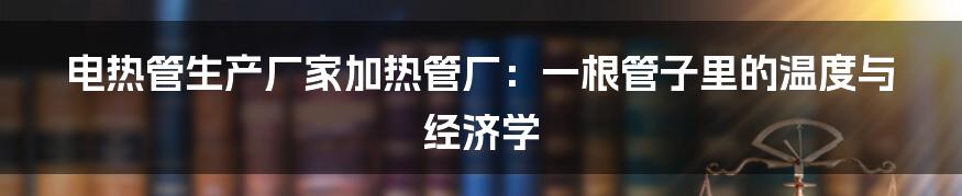 电热管生产厂家加热管厂：一根管子里的温度与经济学