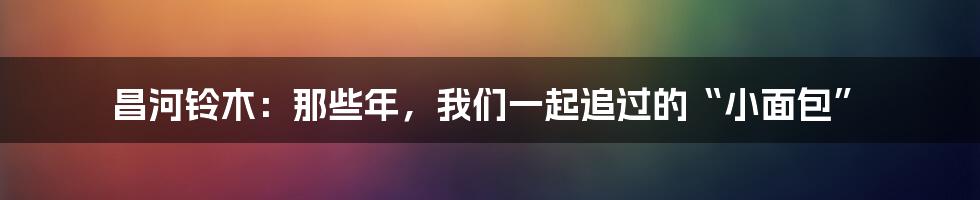 昌河铃木:那些年,我们一起追过的“小面包”
