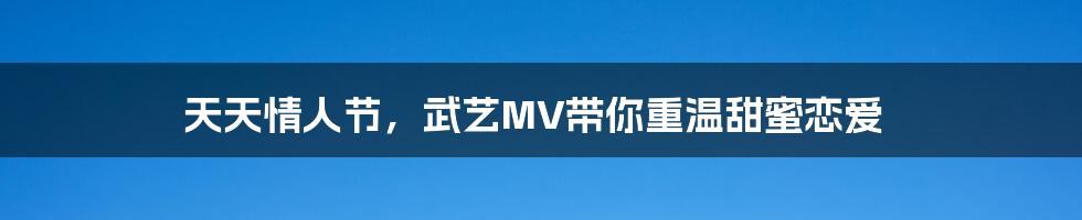 天天情人节，武艺MV带你重温甜蜜恋爱