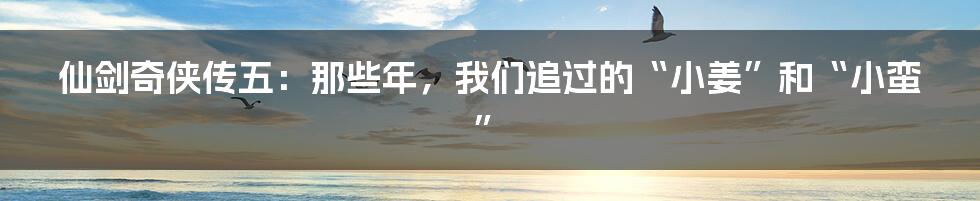 仙剑奇侠传五:那些年,我们追过的“小姜”和“小蛮”