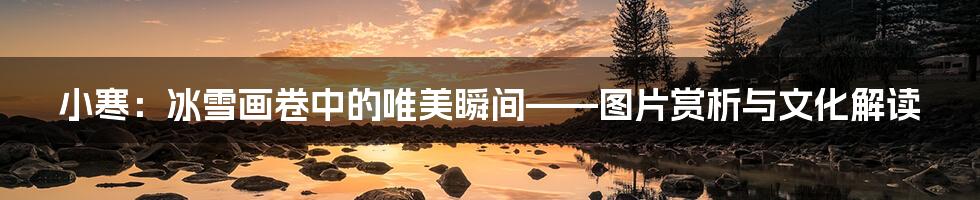 小寒：冰雪画卷中的唯美瞬间——图片赏析与文化解读