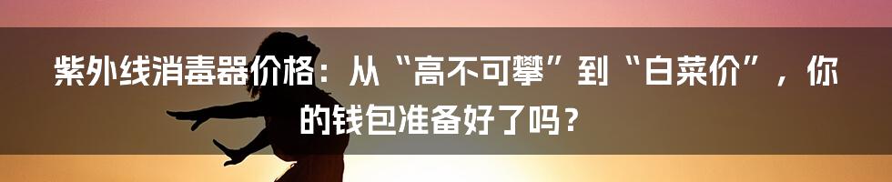 紫外线消毒器价格：从“高不可攀”到“白菜价”，你的钱包准备好了吗？