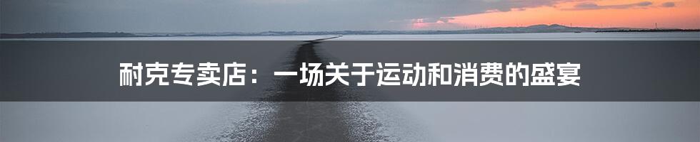 耐克专卖店：一场关于运动和消费的盛宴