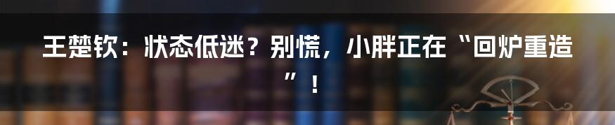 王楚钦:状态低迷?别慌,小胖正在“回炉重造”!