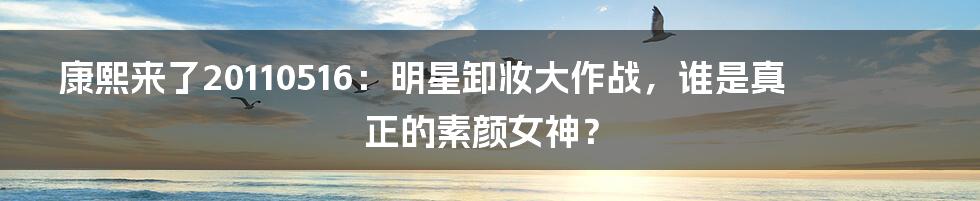 康熙来了20110516:明星卸妆大作战,谁是真正的素颜女神?