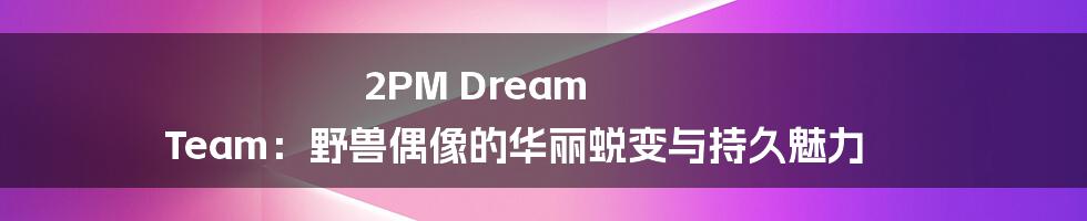 2PM Dream Team:野兽偶像的华丽蜕变与持久魅力