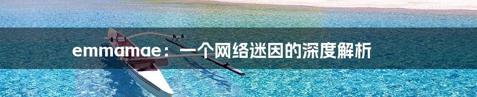 emmamae:一个网络迷因的深度解析