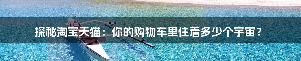 探秘淘宝天猫:你的购物车里住着多少个宇宙?