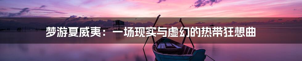 梦游夏威夷：一场现实与虚幻的热带狂想曲
