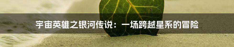 宇宙英雄之银河传说:一场跨越星系的冒险