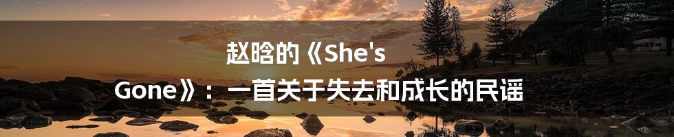 赵晗的《She's Gone》：一首关于失去和成长的民谣