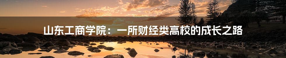 山东工商学院:一所财经类高校的成长之路