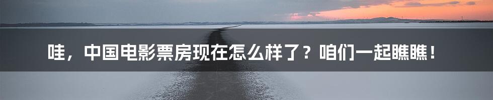 哇,中国电影票房现在怎么样了?咱们一起瞧瞧!