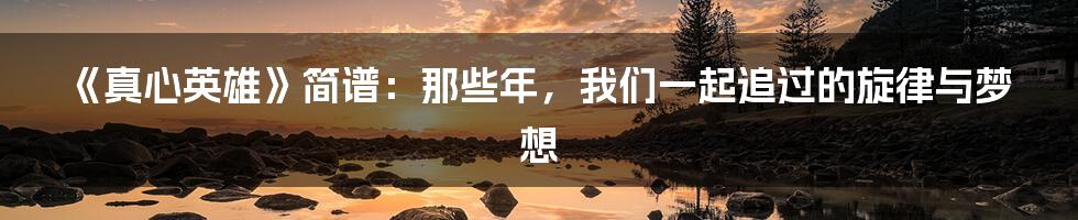 《真心英雄》简谱:那些年,我们一起追过的旋律与梦想