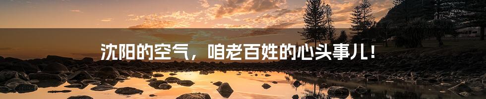 沈阳的空气，咱老百姓的心头事儿！