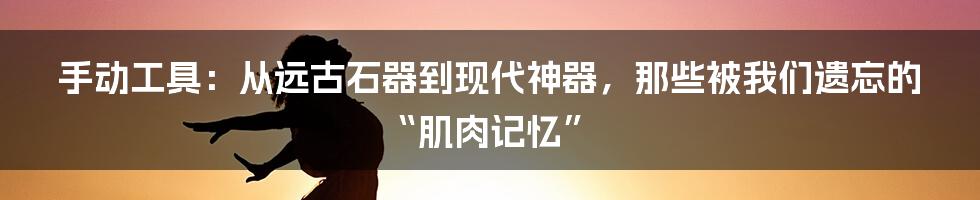 手动工具:从远古石器到现代神器,那些被我们遗忘的“肌肉记忆”