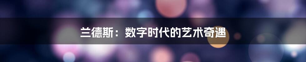 兰德斯:数字时代的艺术奇遇