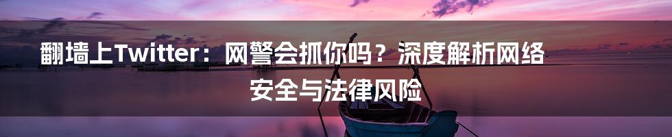 翻墙上Twitter：网警会抓你吗？深度解析网络安全与法律风险