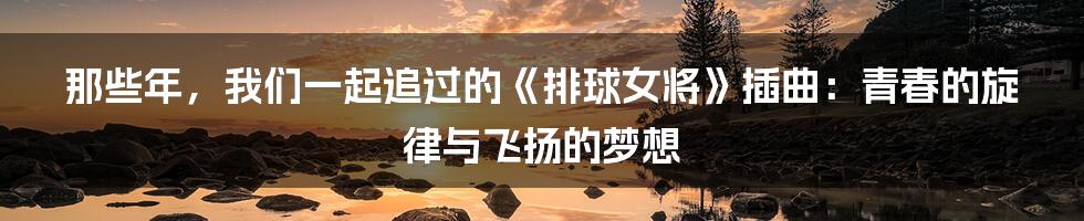 那些年,我们一起追过的《排球女将》插曲:青春的旋律与飞扬的梦想