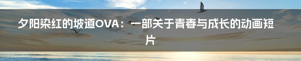 夕阳染红的坡道OVA：一部关于青春与成长的动画短片