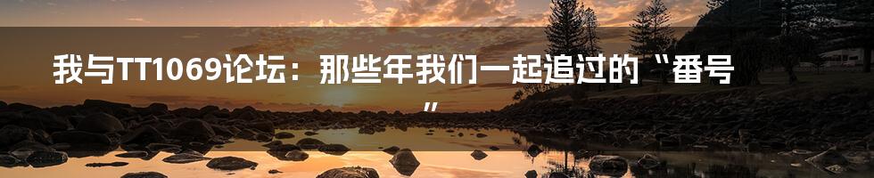 我与TT1069论坛:那些年我们一起追过的“番号”