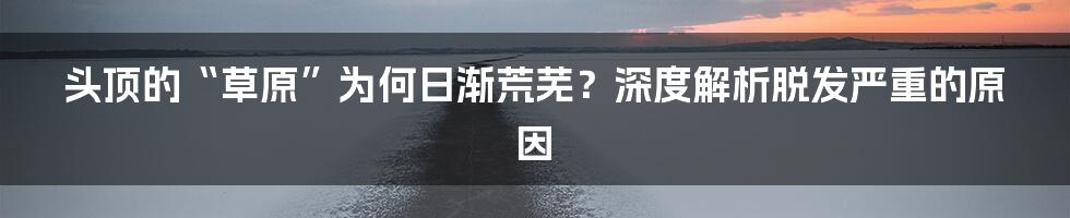 头顶的“草原”为何日渐荒芜?深度解析脱发严重的原因