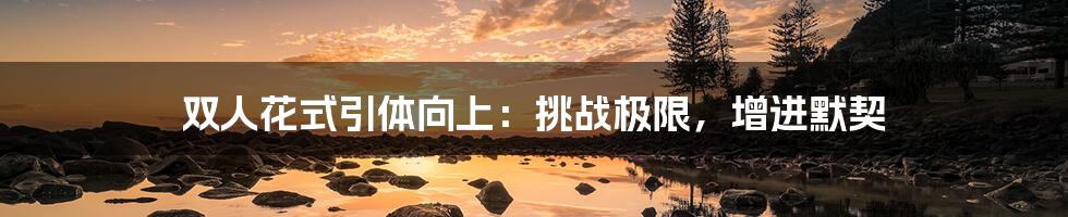 双人花式引体向上：挑战极限，增进默契