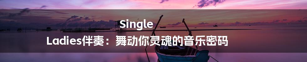 Single Ladies伴奏：舞动你灵魂的音乐密码