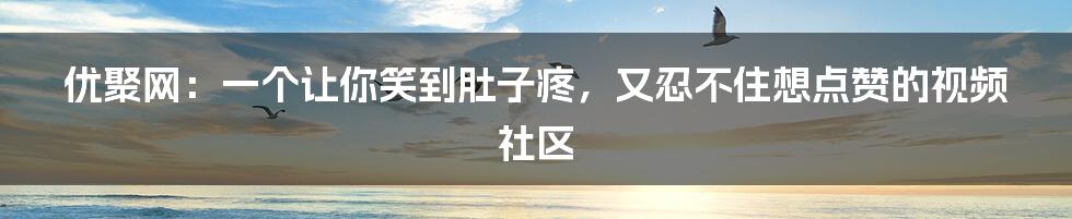 优聚网：一个让你笑到肚子疼，又忍不住想点赞的视频社区