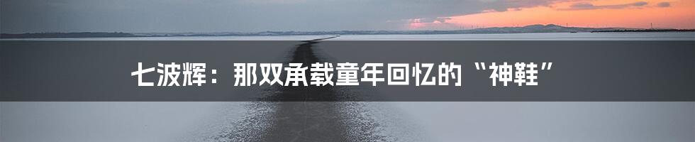 七波辉:那双承载童年回忆的“神鞋”