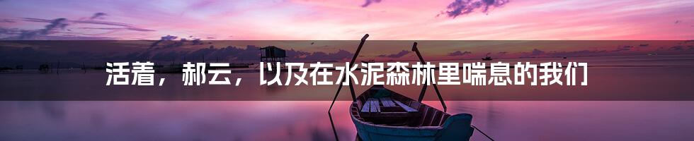 活着，郝云，以及在水泥森林里喘息的我们