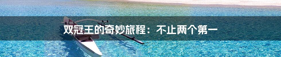 双冠王的奇妙旅程:不止两个第一