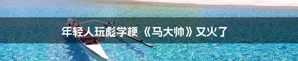 年轻人玩彪学梗 《马大帅》又火了