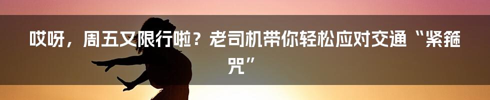 哎呀,周五又限行啦?老司机带你轻松应对交通“紧箍咒”