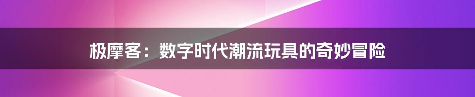 极摩客：数字时代潮流玩具的奇妙冒险