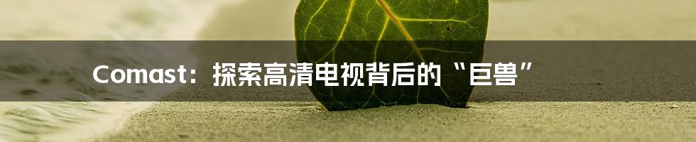 Comast:探索高清电视背后的“巨兽”