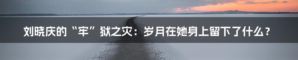 刘晓庆的“牢”狱之灾：岁月在她身上留下了什么？