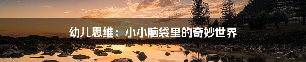 幼儿思维:小小脑袋里的奇妙世界