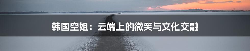 韩国空姐：云端上的微笑与文化交融
