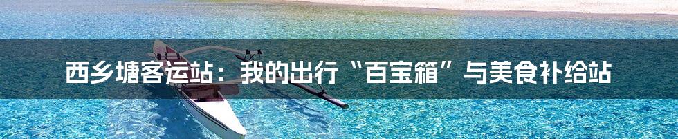 西乡塘客运站：我的出行“百宝箱”与美食补给站