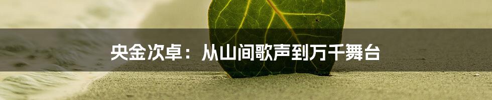 央金次卓：从山间歌声到万千舞台