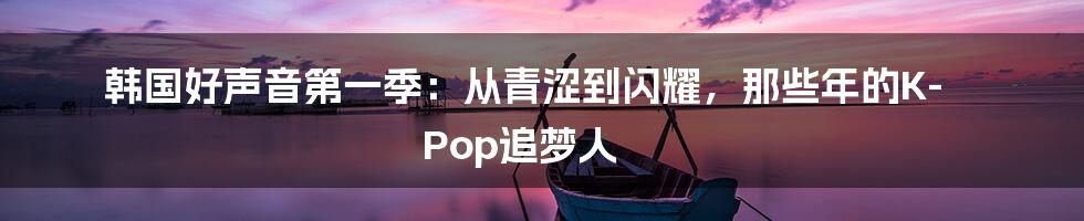 韩国好声音第一季：从青涩到闪耀，那些年的K-Pop追梦人
